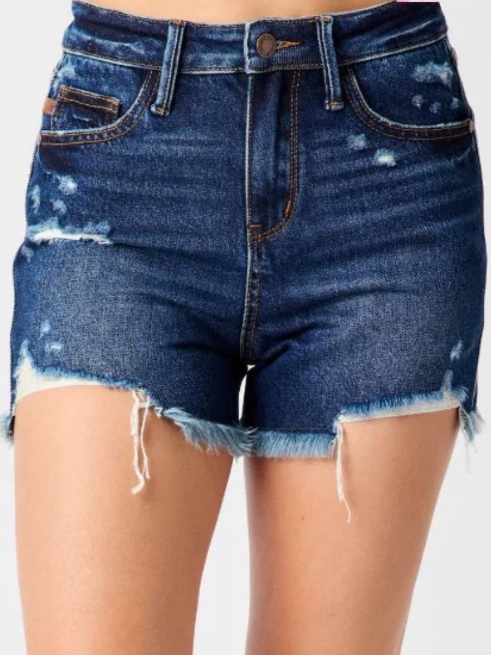 Judy Blue Festival Boho High Waist Western Streetwear Denim Shorts Size M